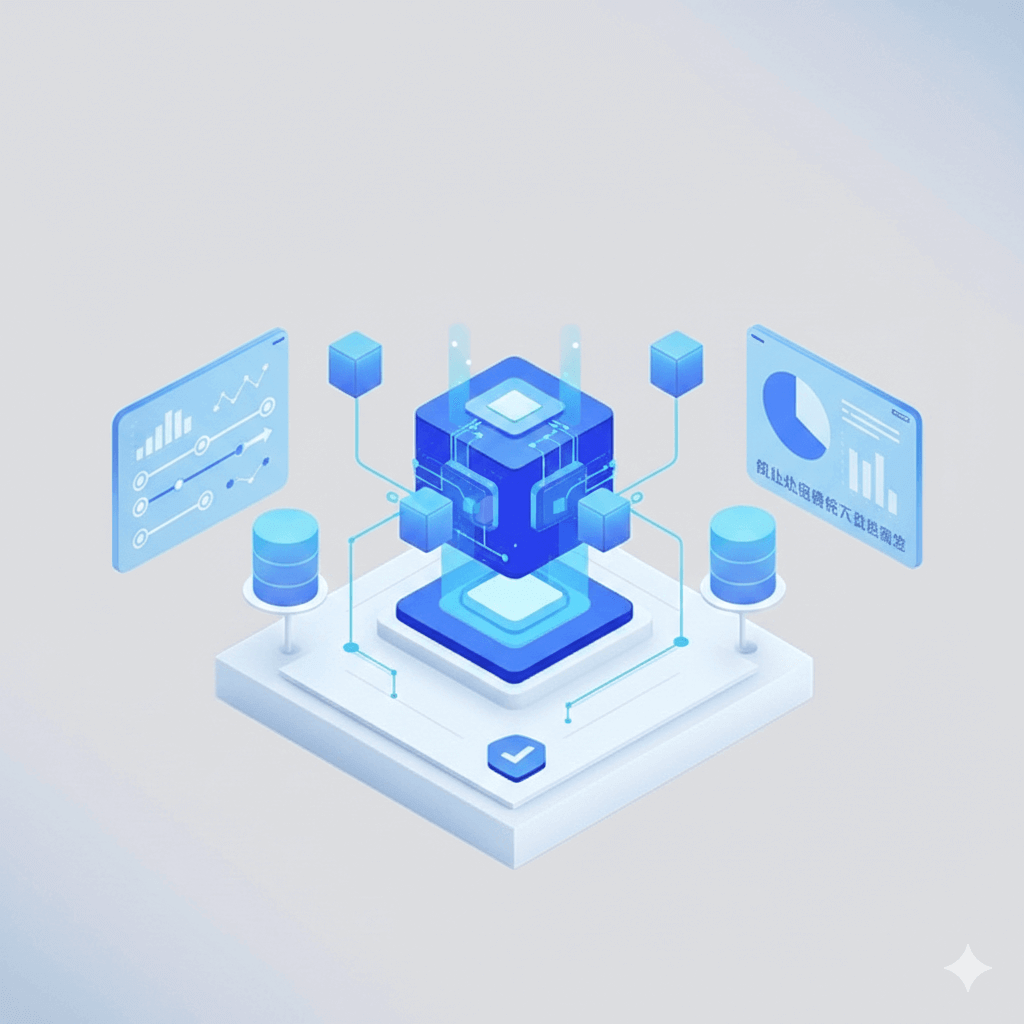 数字化GSP仓储网络插画